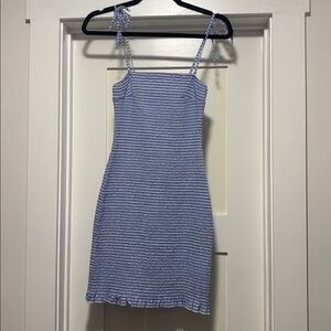 Abercrombie & Fitch Blue and White Striped Mini Dress